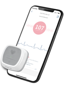 Coala Heart Monitor and smartphone